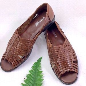 Worthington Open Toe Leather Huaraches Slip On Shoes